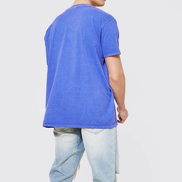 Boohoo Man LOOSE FIT BUTTERFLY FACE OVERDYE T-SHIRT NWT - Picture 3 of 3